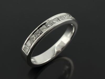 18kt White Gold Channel Set Princess Cut Diamond Eternity Ring 0.80ct Total F Colour VS Clarity Min.