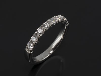 Platinum Claw Set Diamond Wedding Ring.