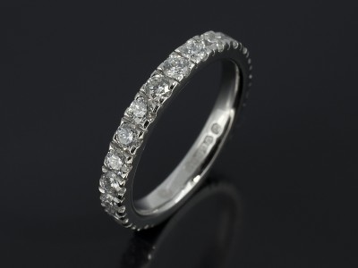 Platinum Diamond Claw Set Eternity Ring 1.27ct Total F Colour VS Claity Min.