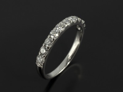 Diamond Claw Set Platinum Wedding Ring.