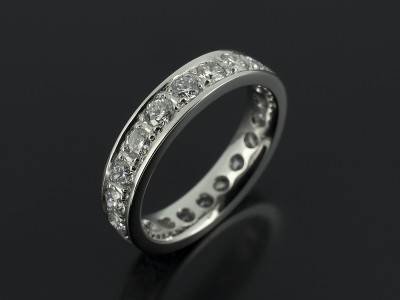 Full Platinum Pavé Set Diamond Eternity Ring 1.47ct Total.