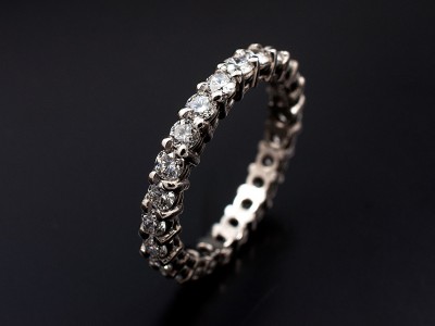 Eternity Wedding Ring with 24 x 0.05ct (1.2ct total) Round Brilliant Diamonds F VS Hand Made in Platinum