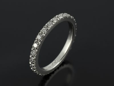 Full Platinum Claw Set Wedding / Eternity Ring with 0.50ct Total Round Brilliant Cut F VS Quality Diamonds.