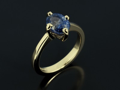 Oval Cut Sapphire 1.68ct in a NSEW Setting in 18kt Yellow Gold.