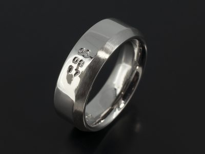 Palladium Single Chamfer Brushed and Polished Design With Date Stamp.