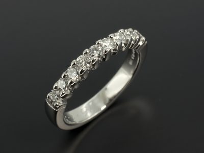 Eternity Ring With 36 x 0.09ct Round Brilliant Cut Diamonds F VS Handmade in Platinum