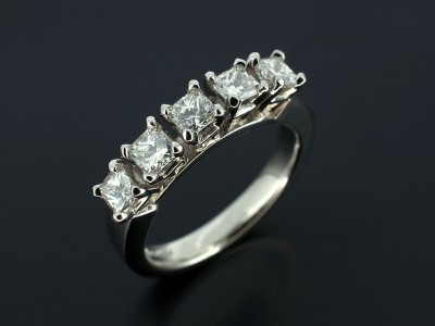 Radiant Cut Diamond Eternity Ring 0.86ct Total F Colour VS Clarity Min.