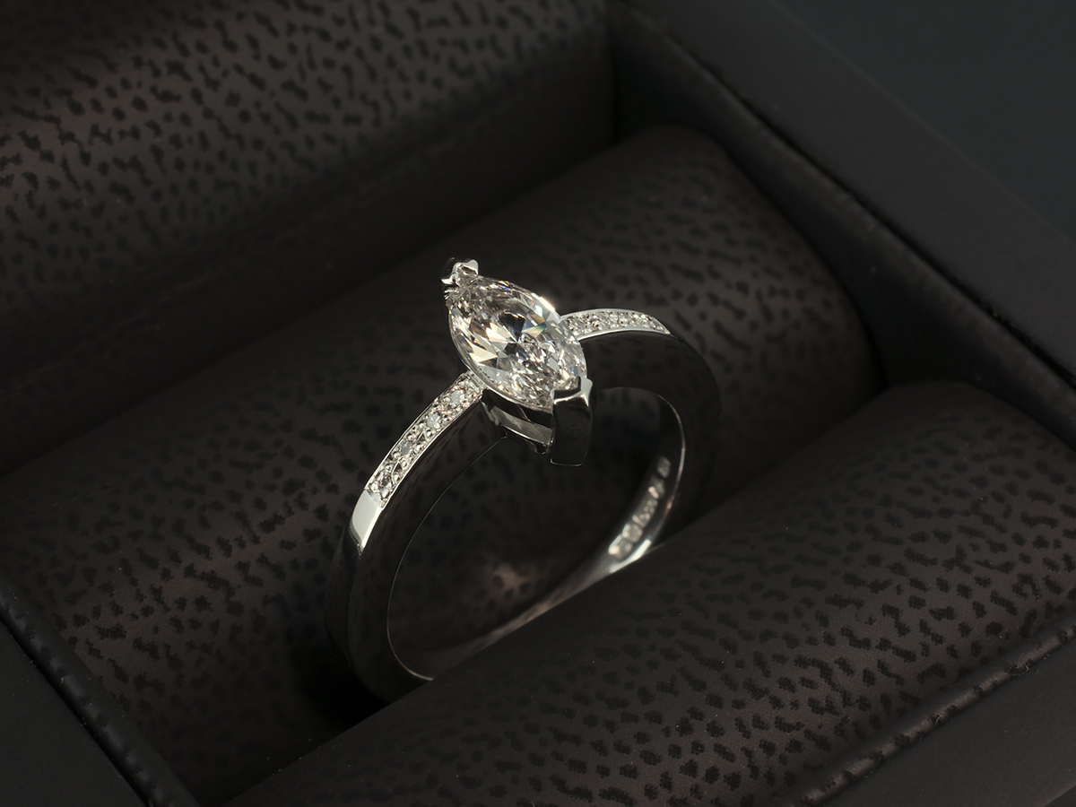 Marquise Diamond Shoulder Ring – Avita Jewellery