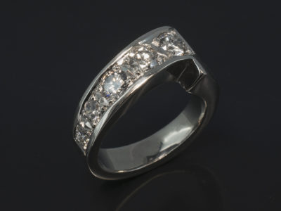 Palladium Pavé Set Fitted Design Ladies Wedding Ring, 1.22ct (5)