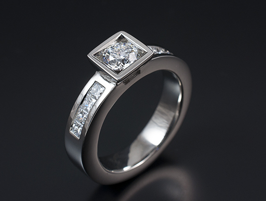 Princess Cut Diamond Engagement Rings Glasgow, Scotland, UK