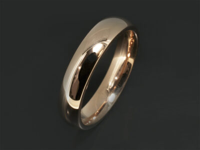 18kt Rose Gold 4mm Court Shape Wedding Ring