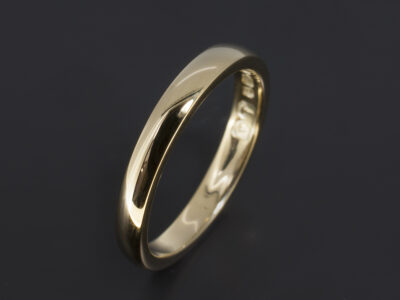 18kt Yellow gold D Shape Wedding Ring