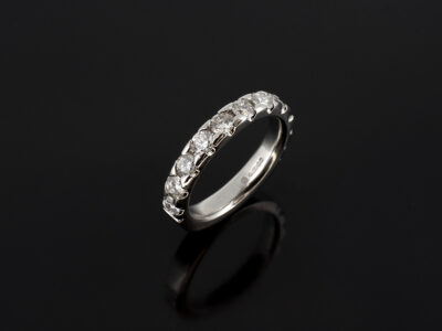 Ladies Diamond Eternity Ring, Platinum Claw Set Design, Round Brilliant Cut Diamonds 1.04ct (11)