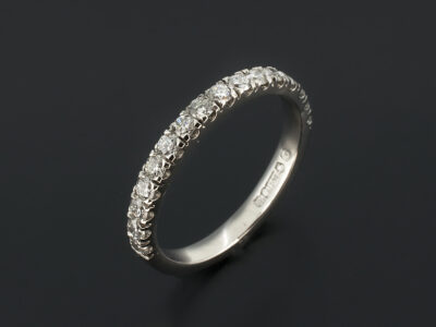Ladies Diamond Wedding Ring, Platinum Claw Set Design, Round Brilliant Cut Lab Grown Diamonds, 0.45ct (16)