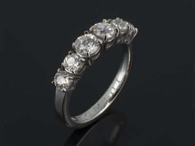 Ladies Diamond Eternity Ring, Platinum Claw Set Design, Old Miners Cut Diamonds, 1.39ct (6).
