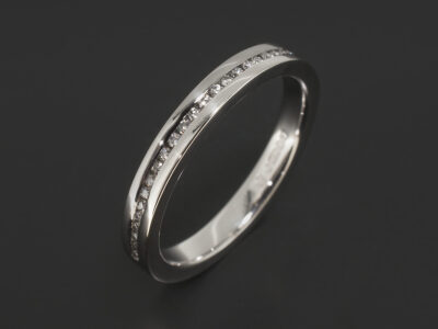 Ladies Diamond Wedding Ring, Platinum Channel Set Design, Round Brilliant Cut Diamonds 0.18ct (29)