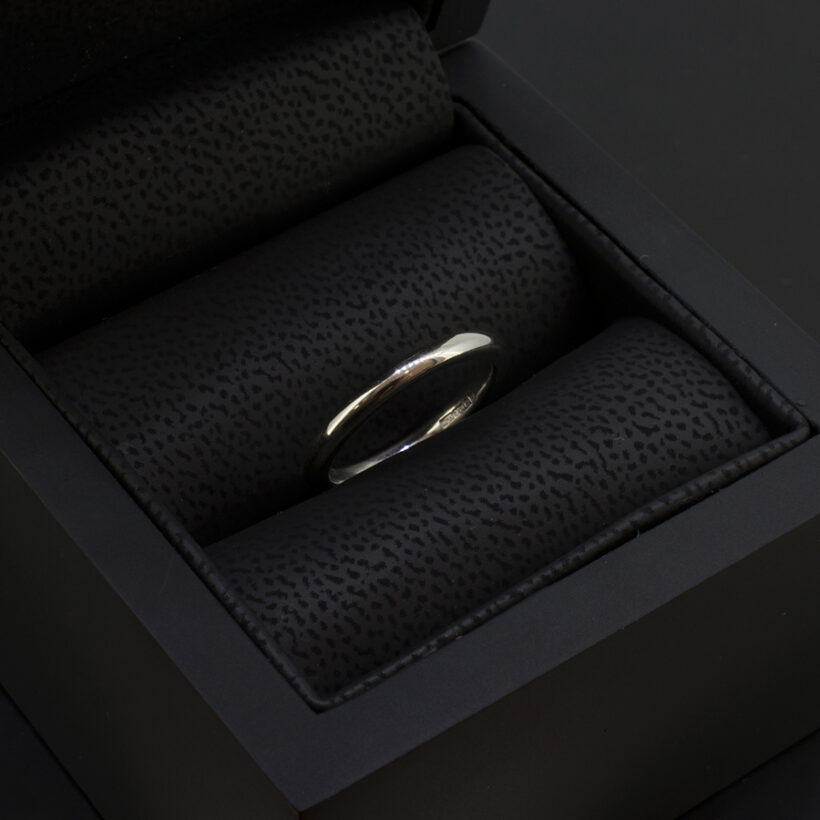 Ladies Palladium Wedding Ring 2.2mm Width in a Plain Polished Finish