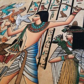 Ancient Egyptians depicted the wealthy wearing jewel encrusted collars, cuffs and masks