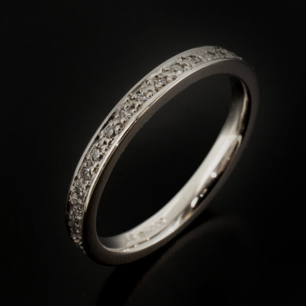 Ladies Lab Grown Diamond Wedding Ring, Platinum Pavé Set Design, Round Brilliant Cut Lab Grown Diamonds 0.10ct (22)