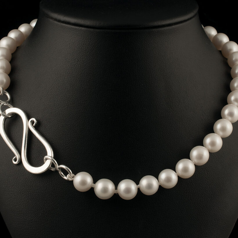 Freshwater Pearl Strand Necklace, 8.5-9.0mm Pearls, 22 Inches-2