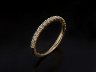 Ladies Diamond Wedding Ring, 18kt Yellow Gold Castle Set Design, Round Brilliant Cut Diamonds 0.25ct (17)