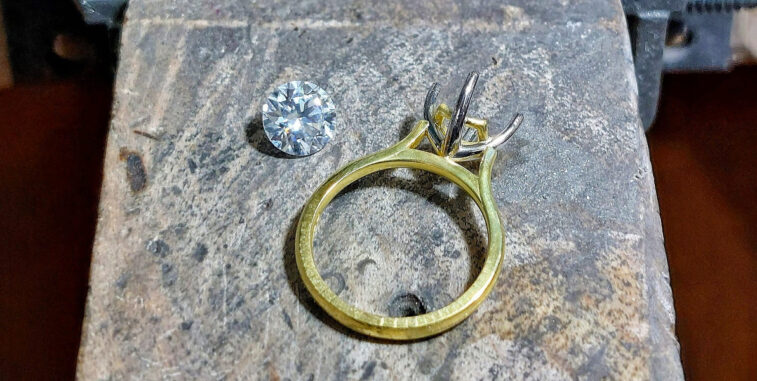 feature image - hand made ring on the jewellers bench