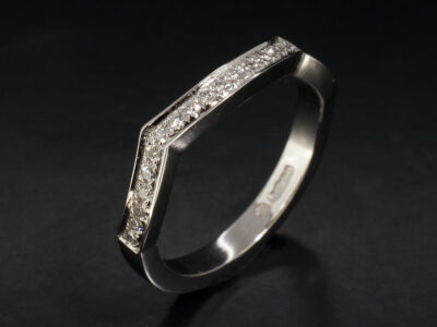 Ladies Diamond Wedding Ring, Platinum Fitted Pavé Design, Round Brilliant Cut Diamonds Approx 0.23ct Total (23)