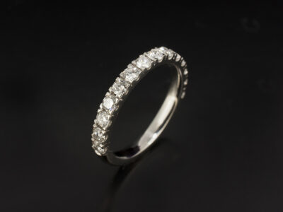 Ladies Lab Grown Diamond Wedding Ring, Platinum Castle Set Design, Round Brilliant Cut Lab Grown Diamonds 0.56ct Total (14)
