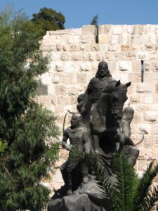 Saladin the Great statue in Syria