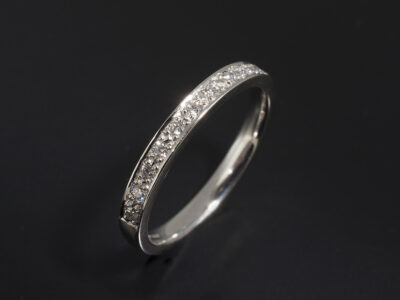 Ladies Lab Grown Diamond Wedding Ring, Platinum Pavé Set Design, Round Brilliant Cut Lab Grown Diamonds 0.21ct Total (15)