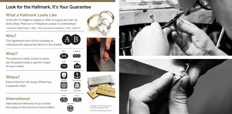 Blair and Sheridan bespoke jewellery is hallmarked and verified independently at the Assay office of Edinburgh