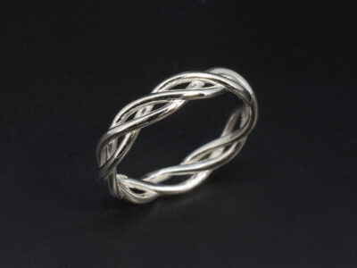 Ladies Celtic Wedding Ring, Platinum Lattice Design