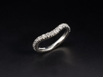 Ladies Lab Grown Diamond Fitted Wedding Ring, Platinum Claw Set Design, Round Brilliant Cut Lab Grown Diamonds approx. 0.30ct Total (15)