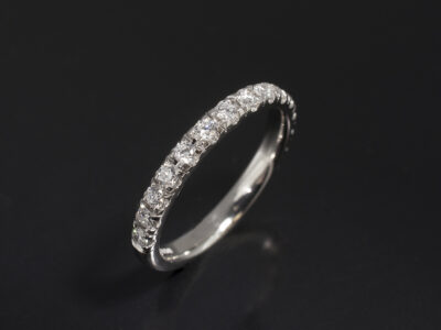 Ladies Lab Grown Diamond Wedding Ring, Platinum Claw Set Court Shaped Design, Round Brilliant Cut Lab Grown Diamonds approx. 0.30ct Total (15)