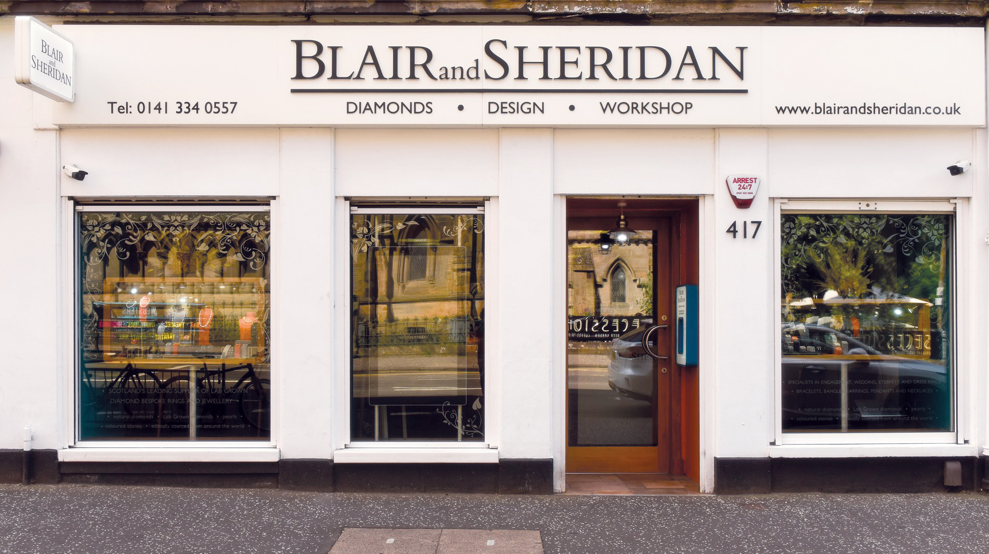 Blair and Sheridan shopfront Great Western Road, Glasgow