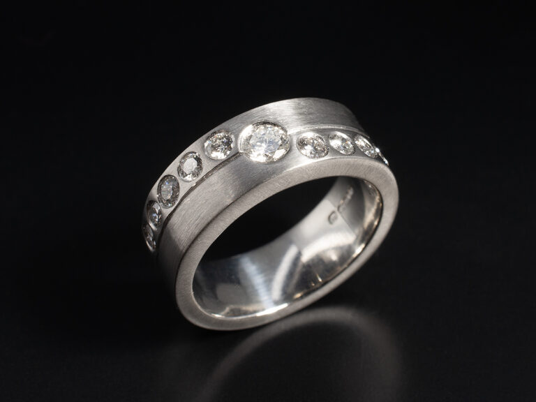 Bespoke eternity and dress rings by Blair and Sheridan in Glasgow