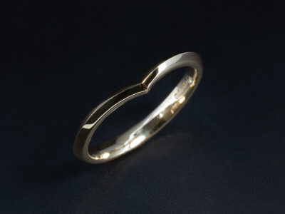 Ladies Plain Polished Wishbone Design Wedding Ring in 18kt Yellow Gold