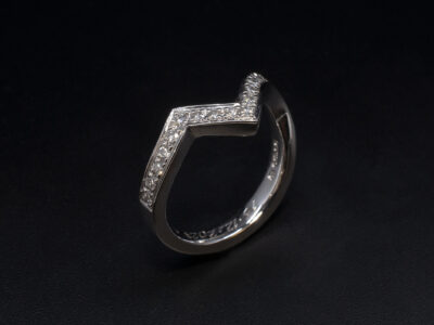 Ladies Lab Grown Diamond Wedding Ring, Platinum Pavé Set Fitted Design, Round Brilliant Cut Lab Grown Diamonds 0.28ct