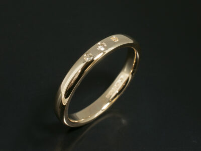 Ladies Diamond Engagement Ring, 9kt Yellow Gold Secret Set Court Shaped Design, Round Brilliant Cut Diamonds (3)