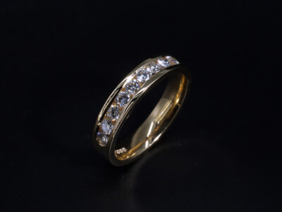 Ladies Diamond Eternity Ring, 18kt Yellow Gold Channel Set Design, Round Brilliant Cut Diamonds 0.48ct (9)