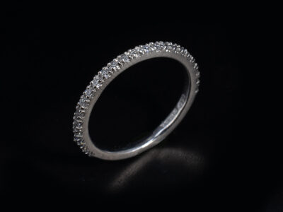 Ladies Diamond Wedding Band, Platinum Claw Set Design, Round Brilliant Cut Lab Grown Diamonds 0.32ct (23)