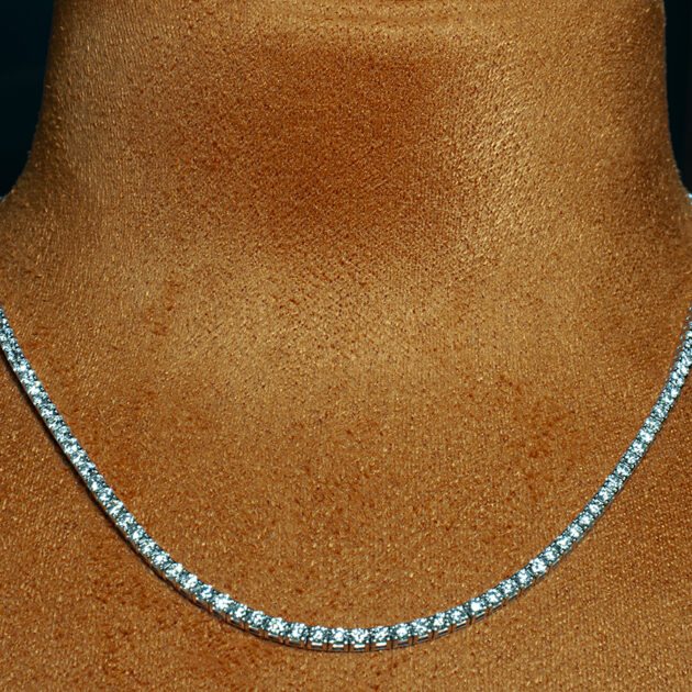 Tennis Necklace 6.92ct (171) 9kt White Gold 16 inches copy