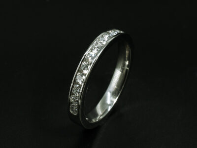 Ladies Diamond Wedding Ring, Platinum Channel Set Design, Round Brilliant Cut Lab Grown Diamonds 0.60ct (15)
