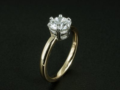 Ladies Diamond Solitaire Engagement Ring, Platinum 4 Claw Set Design, Round Brilliant Cut Diamond 0.92ct (2)