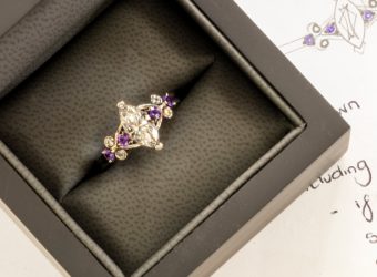 Blair and Sheridan bespoke ring boxed and ready for collection