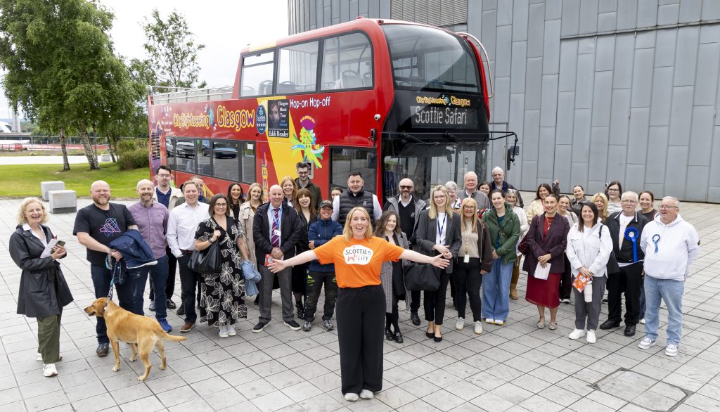 The Scotties in the City launch day featured a Glasgow sightseeing bus tour for sponsors to visit a few of the Scotties located in Glasgow's west end - photograph © Martin Shields