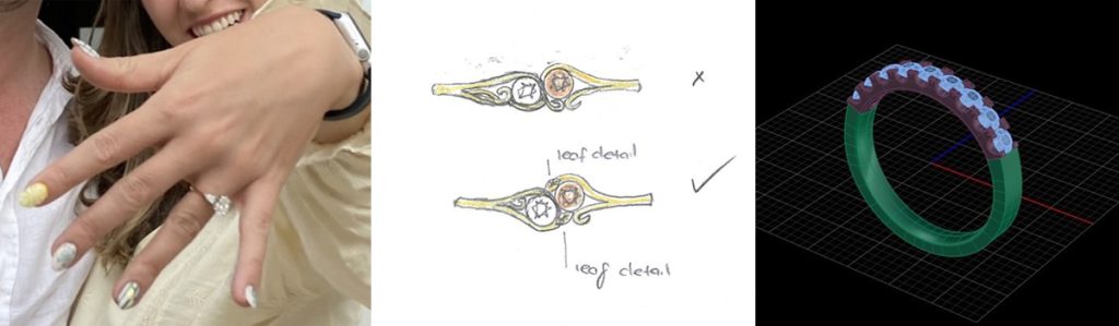 Work with our expert, in-house team to design your own bespoke engagement ring Glasgow at Blair and Sheridan
