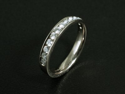 Ladies Diamond Eternity Ring, 18kt White Gold Channel Set Design, Round Brilliant Cut Diamonds 0.39ct Total (13)